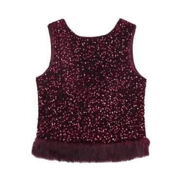 Imagem de Conjunto De Calças Elegantes Com Lantejoulas Para Mulheres, Top De Col