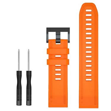 Imagem de AXPTI Pulseira de relógio para Garmin Fenix 6X 7X Quick-Fit 26mm Pulseiras de silicone para Fenix 6X Pro/Fenix 5X 5X Plus/Fenix 3/HR Pulseira (Cor: B, Tamanho: 26mm)