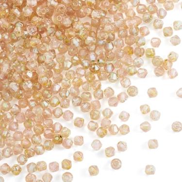 Imagem de Contas de vidro bicone de 50 g 4 mm tinta de cozimento contas soltas de vidro de cristal facetado para fazer joias faça você mesmo artesanato colar pulseira brinco sinos de vento ornamento de