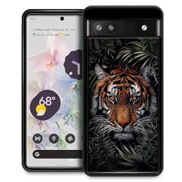Imagem de CARLOCA Capa compatível com Google Pixel 7A, estampa Tiger King Attack para meninas, ultra proteção, à prova de choque, silicone macio, TPU, antiderrapante, traseira