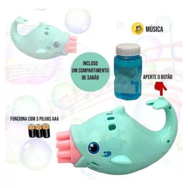 Imagem de Brinquedo De Bolhas Sabão Automático Golfinho- Verde agua - TOYS