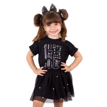 Imagem de Camiseta Infantil Guitarra Desconstruction Preta - Art Rock, 04