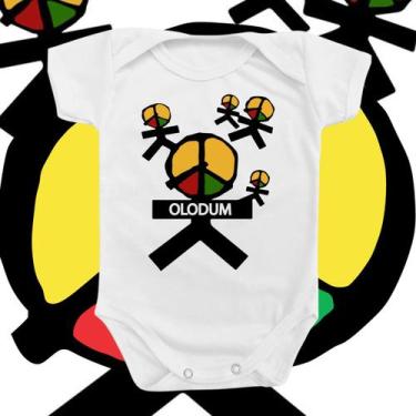 Imagem de Body Para Bebê Banda Olodum Música Axé Bahia Temático Mimo - Borizinho