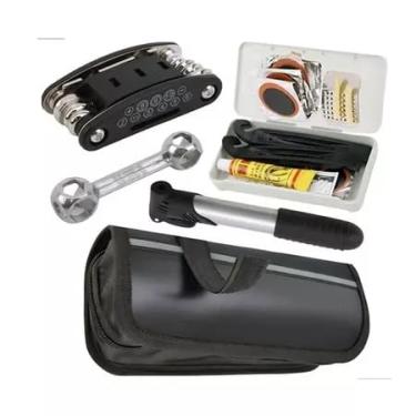 Imagem de Kit Ferramentas para Bicicleta | Reparo de Pneu, Bomba de Ar e Bolsa de Quadro | Completo, Portátil e Durável