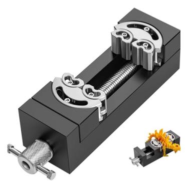 Imagem de Sanpyl Mini Torno de Prensa para Trabalho Pesado, Mandíbulas Fractais Autoajustáveis, Alumínio Aeroespacial, Torno de Bancada Usinado CNC para Marcenaria, Conserto de (Chave L de braçadeira de)
