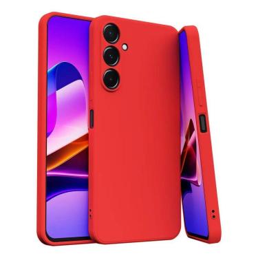 Imagem de Capa Capinha Para Galaxy S23 Silicone Aveludado Com P Vermel