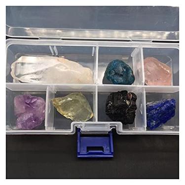 Imagem de Cristais de quartzo bruto de cristal natural pedras brutas minerais naturais pedras preciosas ásperas Reiki para presentes (tamanho: Pedras com caixa)