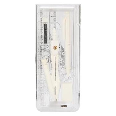 Imagem de Conjunto de bússola, geometria matemática, bússola, pacote com 8 unidades com régua, transferidor, bússola, lápis, borracha, escola, escritório, engenheiro, conjunto de bússolas (A)