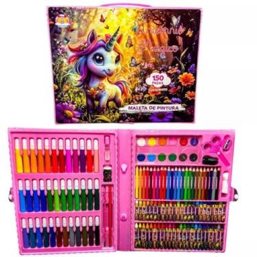 Imagem de Maleta de Pintura Infantil com 150 Peças Kit Completo para Desenho e Colorir