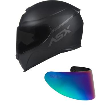 Imagem de Capacete ASX Eagle Solid Fosco Mais Viseira Camaleão-Masculino