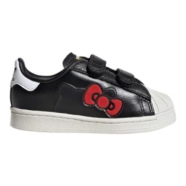 Imagem de Hello Kitty Superstar Tênis infantil estilo de vida infantil (preto/branco/vermelho), Preto branco vermelho, 21