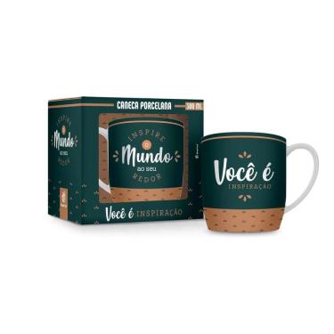 Imagem de Caneca de Porcelana - 300ml - Inspire o Mundo - Brasfoot 