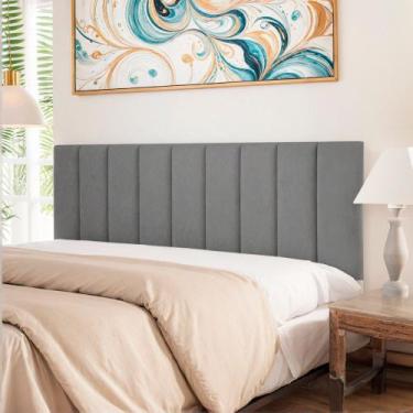 Imagem de Cabeceira Estofada Modulada Quarto Cama King Size Box 2m - Hauzi Decor