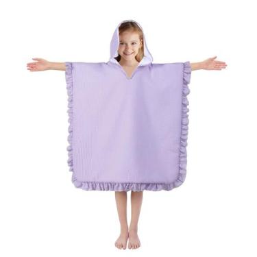 Imagem de Toalhas com capuz THOVSMOON para crianças, banho, capa de natação, rox