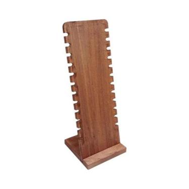 Imagem de Expositor De Joias De Madeira Criativo: Suporte Sólido Para Pingentes 