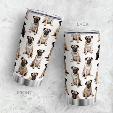 Imagem de Caneca de viagem Oasisdream Tumbler 600 ml com estampa de cachorro