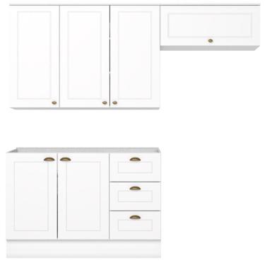 Imagem de Cozinha Modulada 3 Portas Balcao Sem Tampo 200 Cm Henn