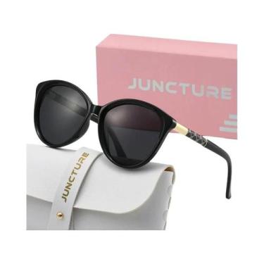 Imagem de Óculos De Sol Femininos Polarizados Estilo Gatinho Pretos Para Festas 