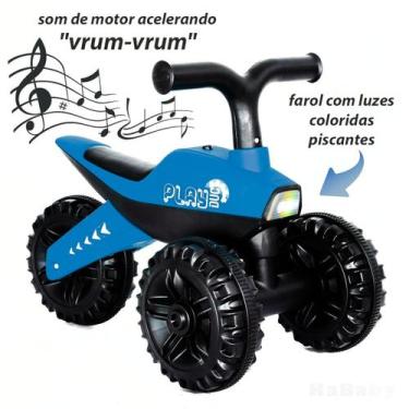 Imagem de Moto De Equilíbrio Triciclo Infantil Luz Som 3 Rodas Kababy