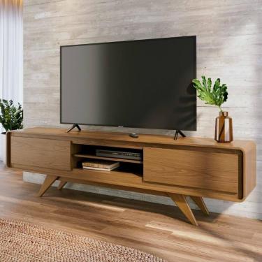 Imagem de Rack Tv 75 Pol 220cm Orgânico 2 Portas Cecy Nature Z56 - Mpozenato