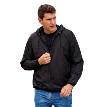 Imagem de Jaqueta Corta Vento Masculina Impermeável Forrada com Bolsos-Masculino
