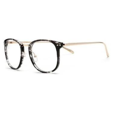 Imagem de Armação Óculos Grau Feminino Redondo Elegante Leve