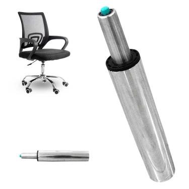 Imagem de Pistao Gas Cadeira Escritorio Regulagem Ajuste de Altura Home Office Casa Trabalho Estudo Cromado Resistente