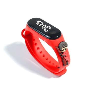 Imagem de Relógio Infantil Meninos Spiderman Pikachu Digital Esportivo com Pulseira de Silicone à Prova D’água Preto OEM