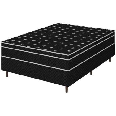 Imagem de Cama Box Conjugada Casal Umaflex de Espuma 138x52x188cm Carol, Preto, 