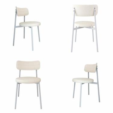 Imagem de Cadeira Kyta Fixa com 4 Pés 50 X 44,7 X 83,8 Cm com 4 Unidades - Metal