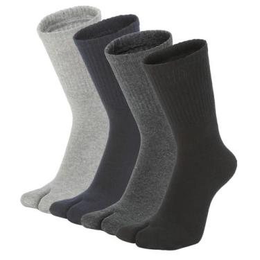 Imagem de Meias Tabi HONOW Split Toe, chinelo de algodão alto e redondo x4