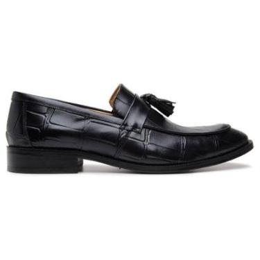 Imagem de Sapato Social  Couro Croco Bambolim Masculino-Masculino