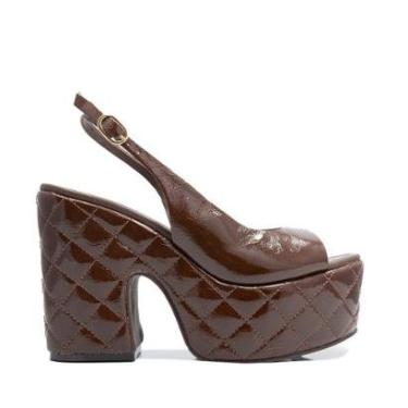 Imagem de Sandalia Vicenza Peep Toe Chiara Marrom-Feminino