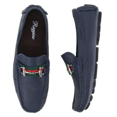 Imagem de mocassim masculino em couro ref 201 varias cores - Ruggiere, Azul mari
