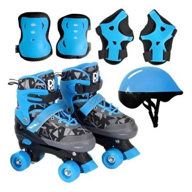 Imagem de Patins roller ajustavel com proteção 34 ao 37 - dm toys