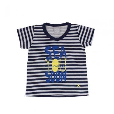 Imagem de Camiseta Infantil Hering Kids Menino 5c7q1c10, Azul, M