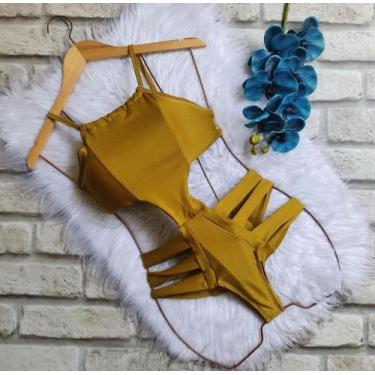 Imagem de body maiô tiras - Tm looks, Mostarda