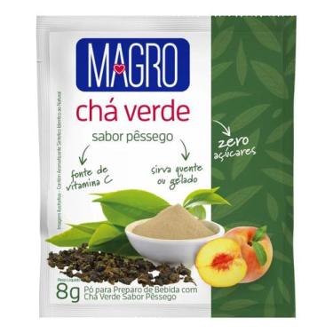 Imagem de Chá Verde Magro Sabor Pêssego Zero Lowçucar 8g