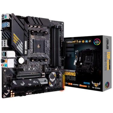 Imagem de Placa Mãe Asus TUF Gaming B550M-PLUS, AMD AM4, DDR4, USB Type-C, LAN 2