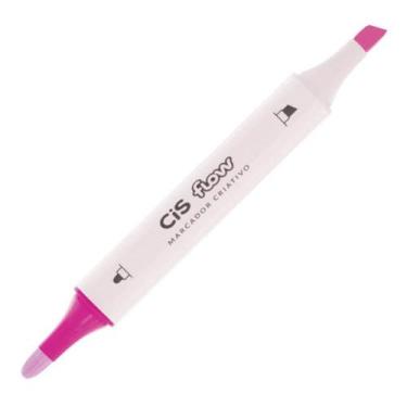 Imagem de Marcador Permanente CiS Flow Ponta Dupla - Cores Diversas, Magenta