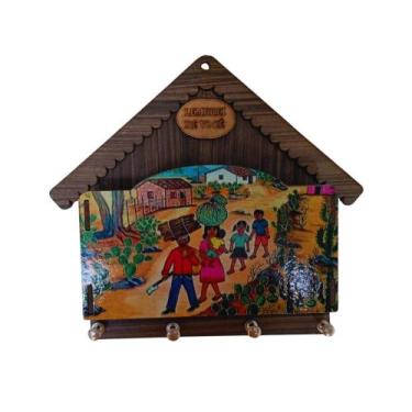Imagem de Porta-Chaves e Cartas NORDESTINO  Suporte para Chaves em Aço Inox  Ele