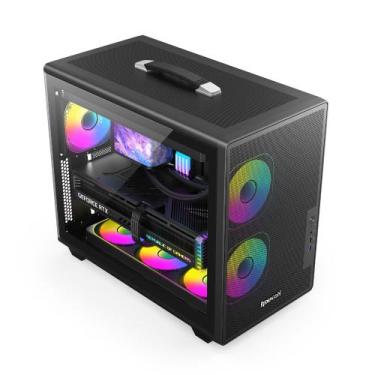 Imagem de Gabinete Gamer Redragon Magic Box S/Fan S/Fonte ATX Compacto Painel Fr