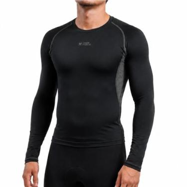 Imagem de Camisa segunda pele manga longa masculina Free Force peluciada Cor:Pre