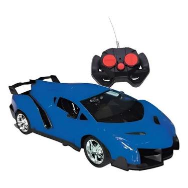 Imagem de Brinquedo Carro Esportivo Com Controle Remoto - Zippy Toys Azul