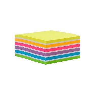 Imagem de Kit 2 Bloco Adesivo Lembrete Colorido 76mmx76mm 3200 Folhas - Maxprint