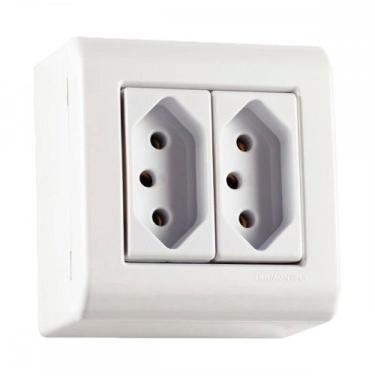 Imagem de Sistema Box Tramontina Lizflex 2 Tomadas 2P+T. 10A. - 57304/012 - TRAM
