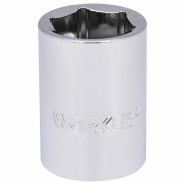 Imagem de Soquete Sextavado Encaixe 3-4 25mm Worker com Acabamento Cromado em Aço Especial e Alimentação Bivolt