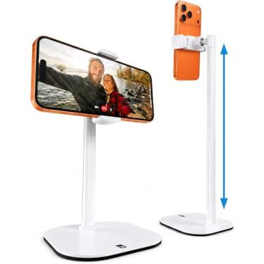 Imagem de Cooper Chat, suporte de celular ajustável em altura para mesa | Suporte de celular giratório e inclinado para mesa com visão de 23 a 35 cm | Suporte de tripé de metal para celular, acessórios para