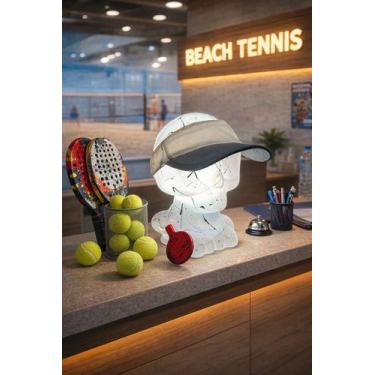 Imagem de Toy Art Luminária De Mesa Moderna Artística Beach Tenis Branco Beach T