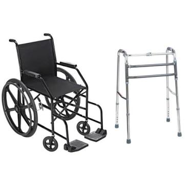Imagem de Cadeira De Rodas Simples Prolife com Andador Dobrável Articulado